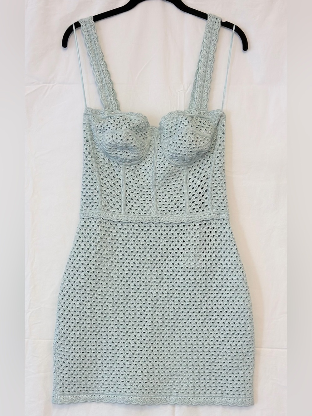 Dolce & Gabbana Mint Crochet Bustier Dress - Picture 2 of 11